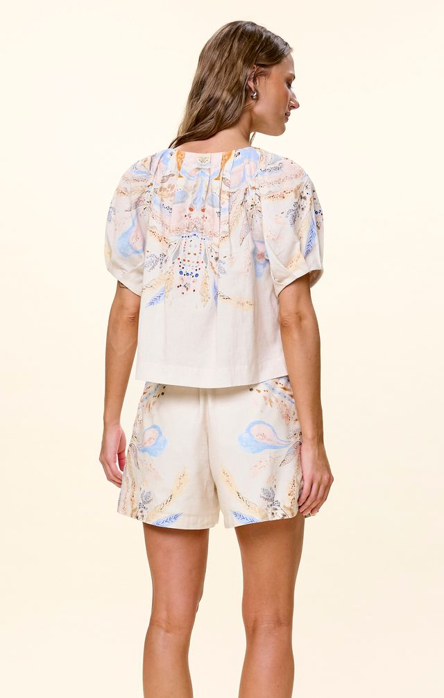 Cleobella Sebastian Short - Goleta Print-Hand In Pocket