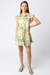 Tim Floral Dress-Pear Green-Hand In Pocket
