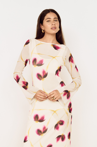 MINKPINK Emery Mesh Midi Dress - Floral-Hand In Pocket