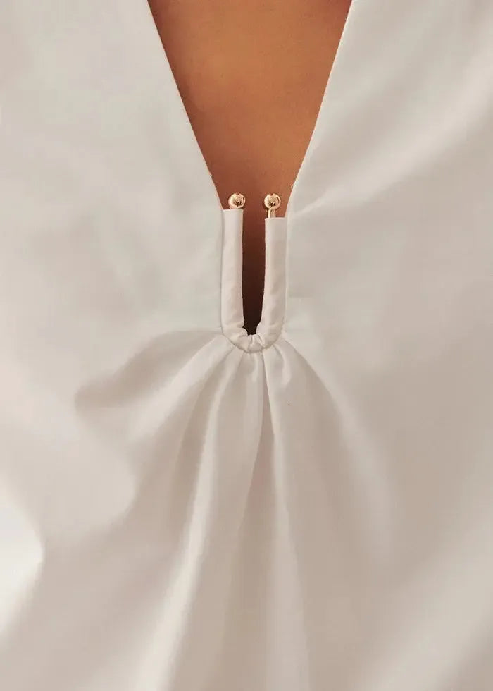 Exquise Maggie Blouse- White-Hand In Pocket