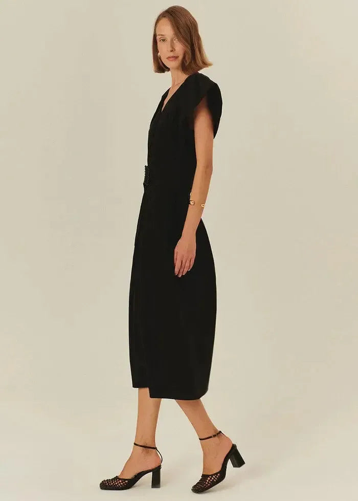 Exquise Sabrina Dress- Black-Hand In Pocket