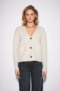 John & Jenn Braxton Cardigan - Oat-Hand In Pocket