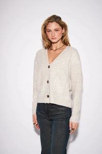 John & Jenn Braxton Cardigan - Oat-Hand In Pocket