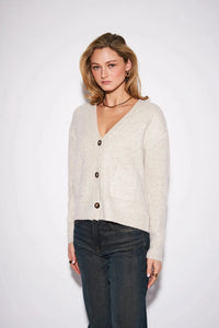 John & Jenn Braxton Cardigan - Oat-Hand In Pocket