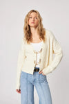 John & Jenn Emile Cardigan- Alabaster-Hand In Pocket