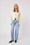 John & Jenn Emile Cardigan- Alabaster-Hand In Pocket