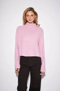 John & Jenn Oliver Turtleneck Sweater - Petal-Hand In Pocket