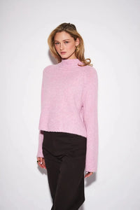 John & Jenn Oliver Turtleneck Sweater - Petal-Hand In Pocket