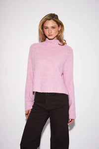 John & Jenn Oliver Turtleneck Sweater - Petal-Hand In Pocket