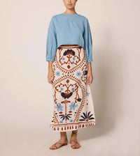 Cleobella Juliet Ankle Skirt- Liliana Print-Hand In Pocket