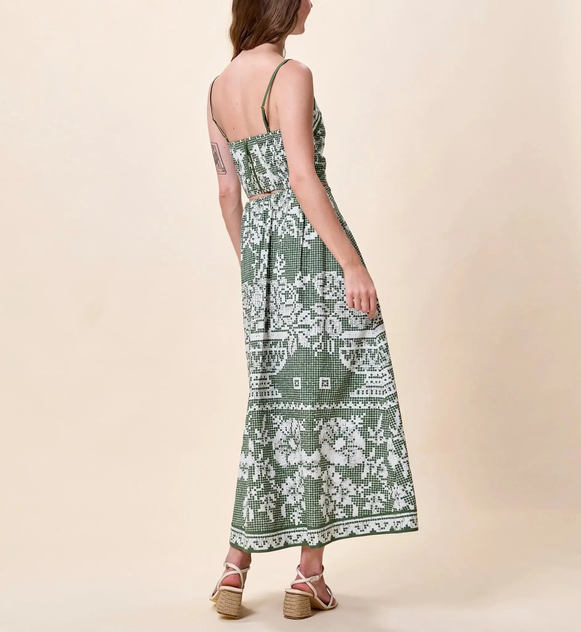 Cleobella Juniper Top- Verdant Flight-Hand In Pocket