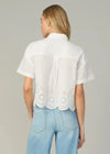 Joe's Jeans Eyelet Short Sleeve Top - White-Hand In Pocket