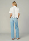Joe's Jeans Eyelet Short Sleeve Top - White-Hand In Pocket