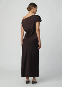 Joe's Jeans The Isla Draped Blouse - Espresso-Hand In Pocket