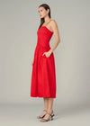 Joe's Jeans Mara Maxi Dress- Cherry Red-Hand In Pocket