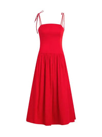 Joe's Jeans Mara Maxi Dress- Cherry Red-Hand In Pocket