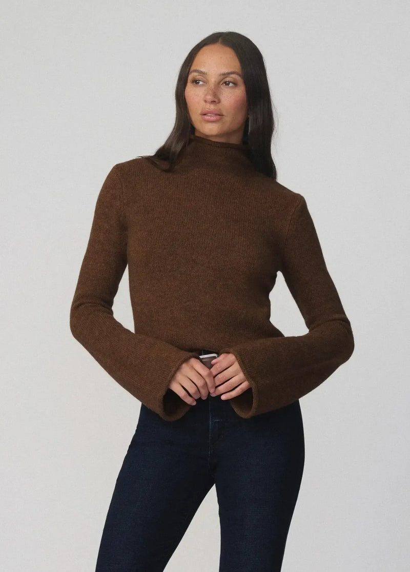 Joe's Jeans The Jane Roll Neck Sweater - Cinnamon-Hand In Pocket