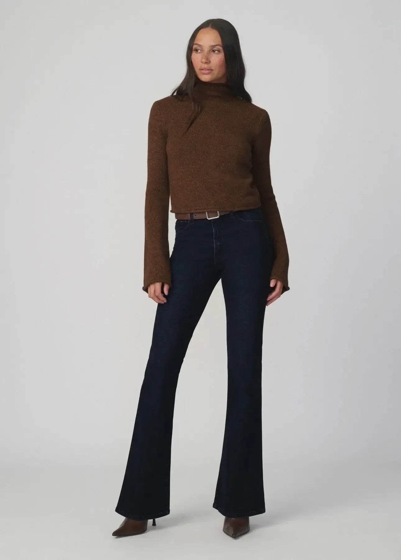 Joe's Jeans The Jane Roll Neck Sweater - Cinnamon-Hand In Pocket