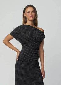Joe's Jeans The Isla Draped Blouse - Black-Hand In Pocket