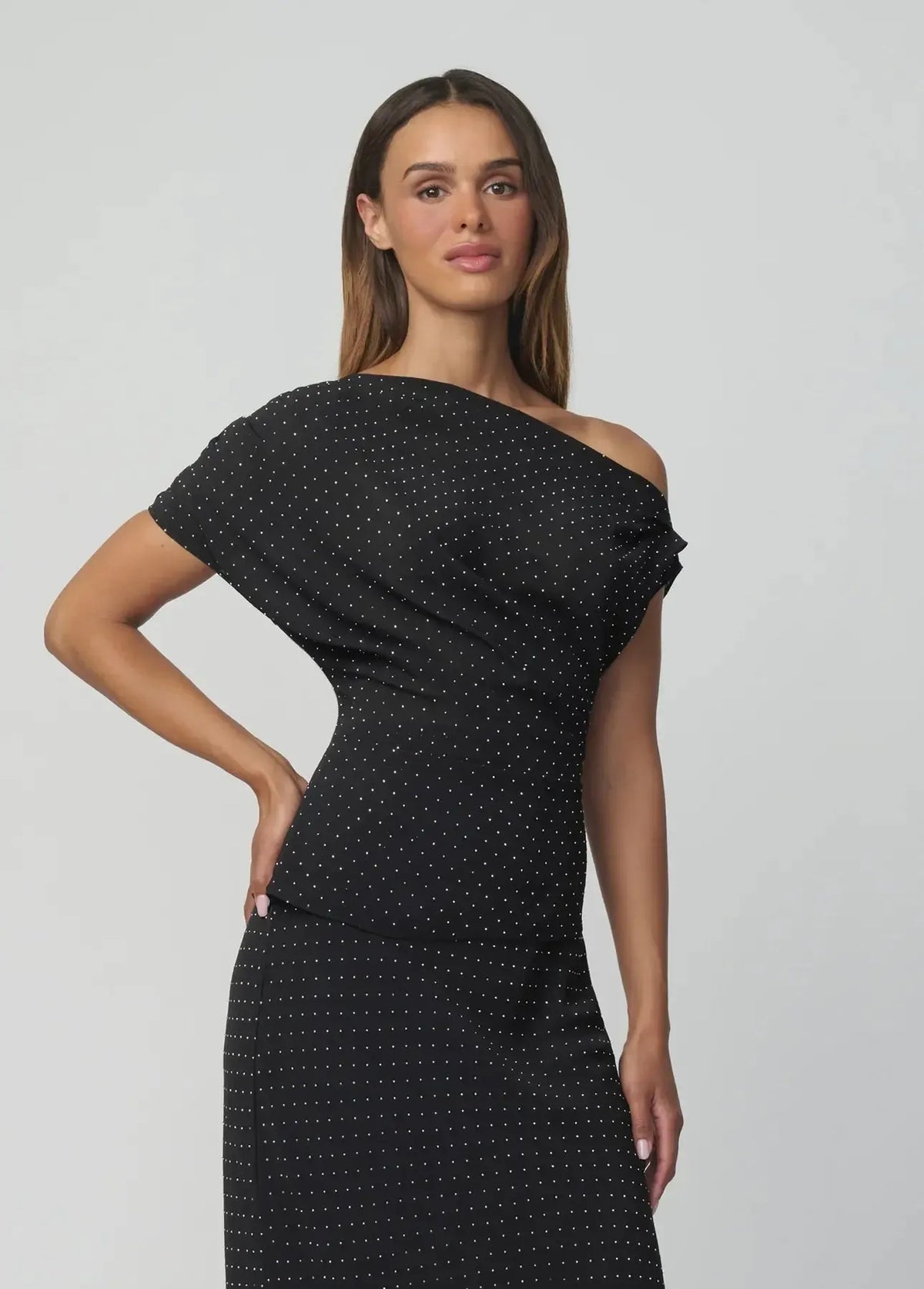 Joe's Jeans The Isla Draped Blouse - Black-Hand In Pocket