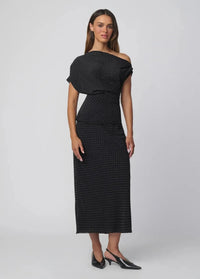 Joe's Jeans The Isla Draped Blouse - Black-Hand In Pocket