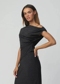 Joe's Jeans The Isla Draped Blouse - Black-Hand In Pocket