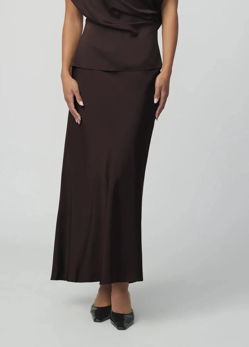 Joe's Jeans The Ines Maxi Skirt - Espresso-Hand In Pocket
