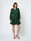 Ciebon Embroidered Lace Shirt Dress - Green-Hand In Pocket