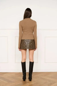 Minkpink Melia Mesh Top - Mocha