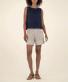 KUT Joanne Sleeveless Crop Top- Ink Blue-Hand In Pocket