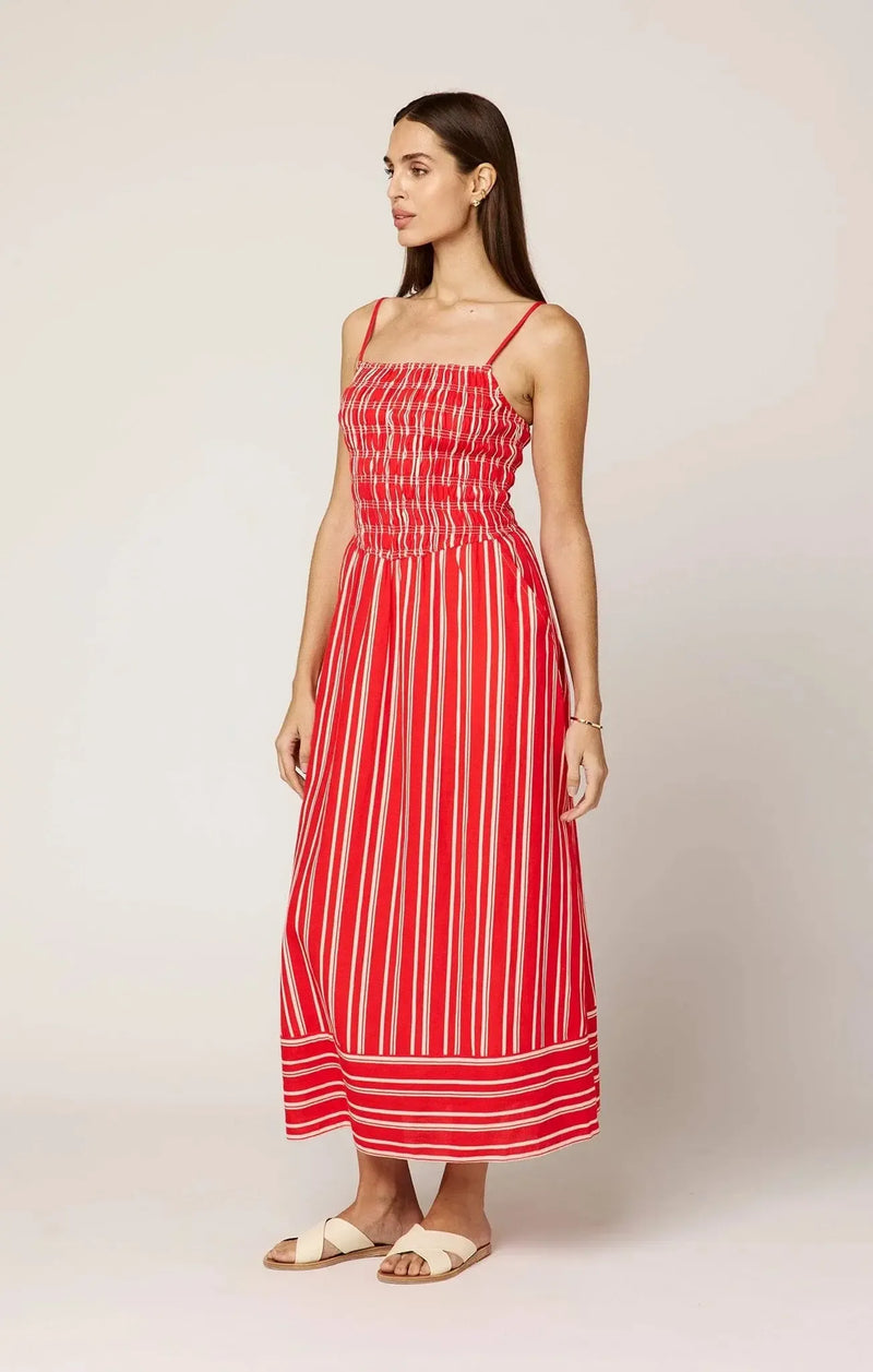 Cleobella Lacy Ankle Dress-Poppy-Hand In Pocket