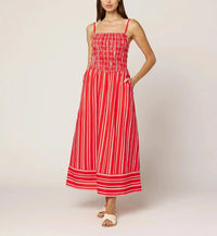 Cleobella Lacy Ankle Dress-Poppy-Hand In Pocket