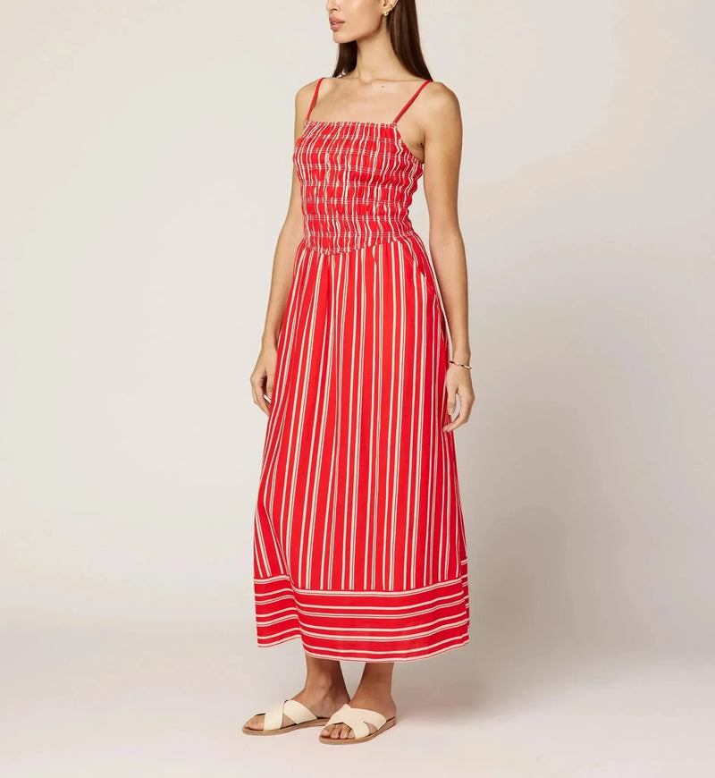 Cleobella Lacy Ankle Dress-Poppy-Hand In Pocket