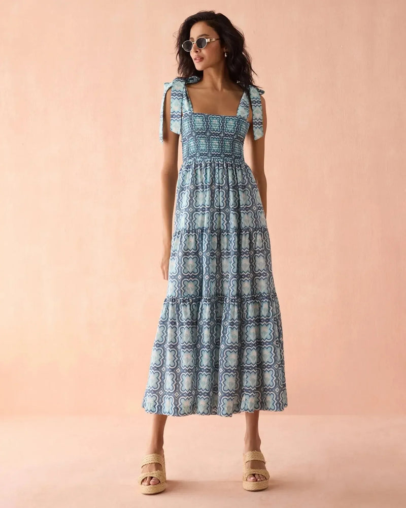 Omika Lana Maxi Dress - Leena Santorini-Hand In Pocket