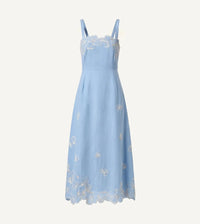 Cleobella Marceline Midi Dress- Glacier-Hand In Pocket