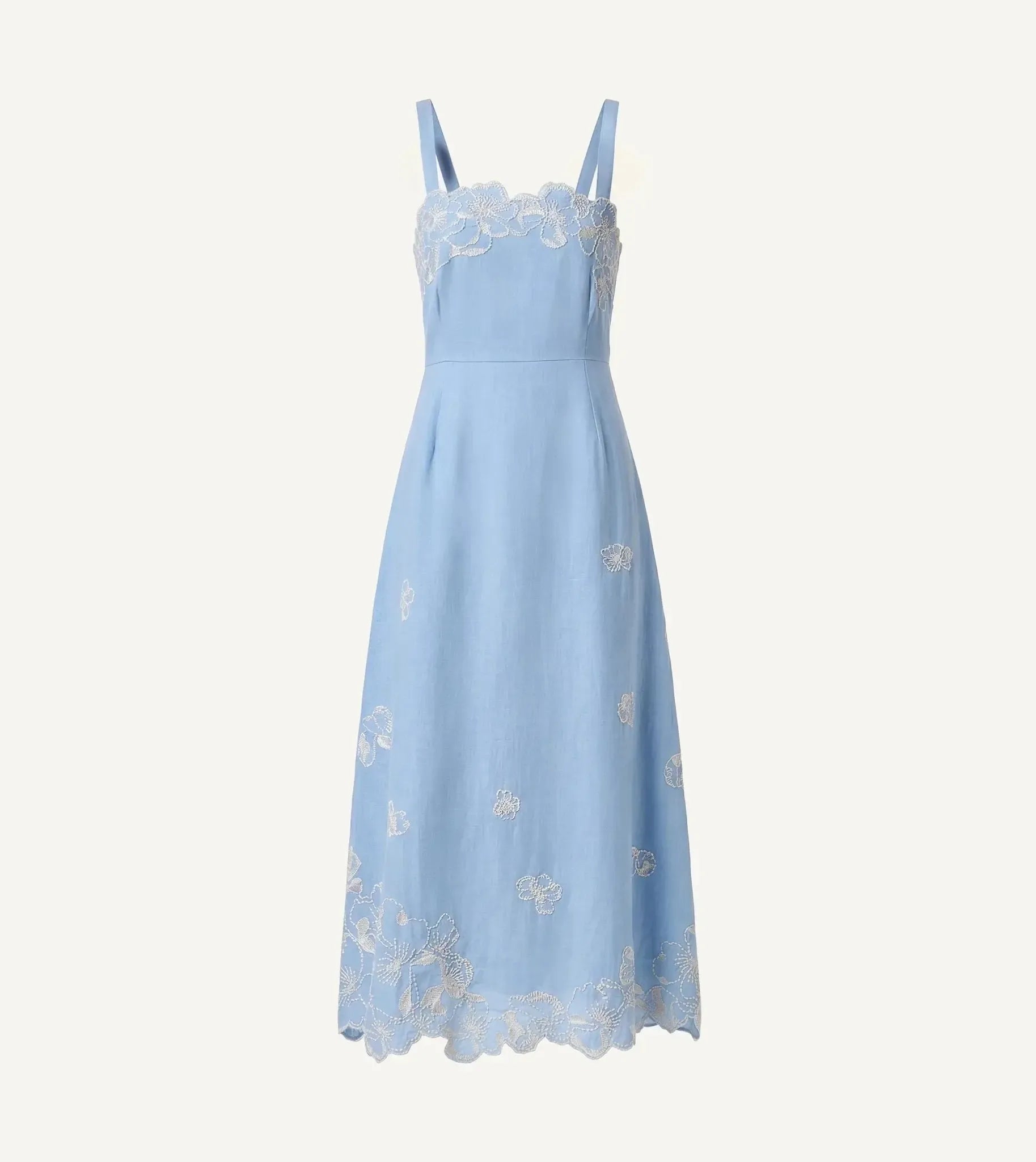 Cleobella Marceline Midi Dress- Glacier-Hand In Pocket