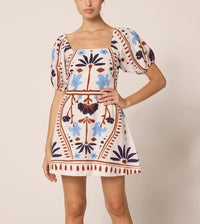 Cleobella Mariana Mini Dress- Liliana Print-Hand In Pocket