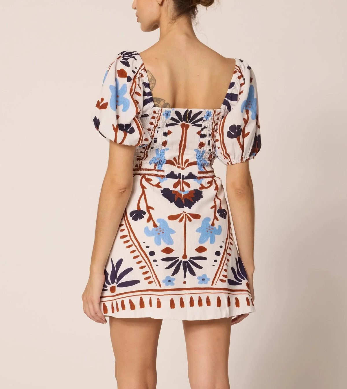 Cleobella Mariana Mini Dress- Liliana Print-Hand In Pocket