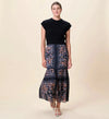 Cleobella Marjorie Ankle Skirt- Dark La Ramos Print-Hand In Pocket