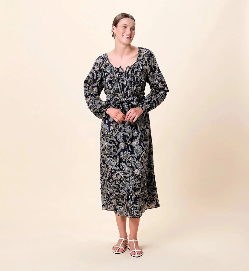 Cleobella Melinda Midi Dress- Dark Magnolia