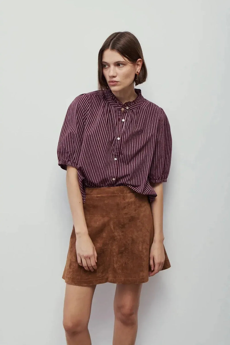 Melissa Nepton Greta Skirt - Light Chestnut-Hand In Pocket