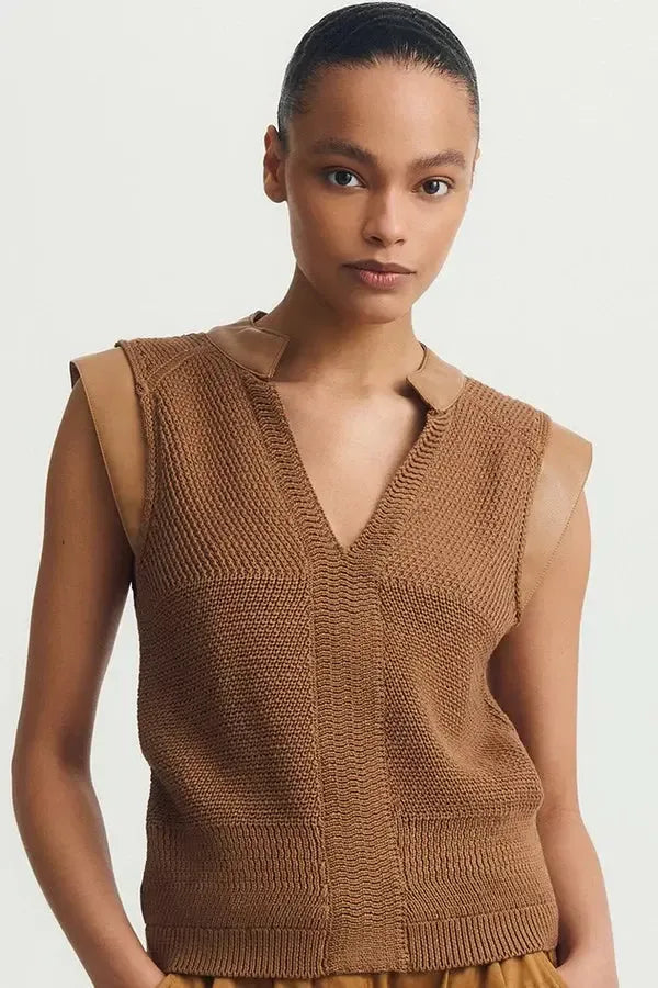 Melissa Nepton Juno Top- Amber-Hand In Pocket