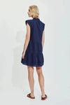 Melissa Nepton Malaga Embroidered Dress- Navy