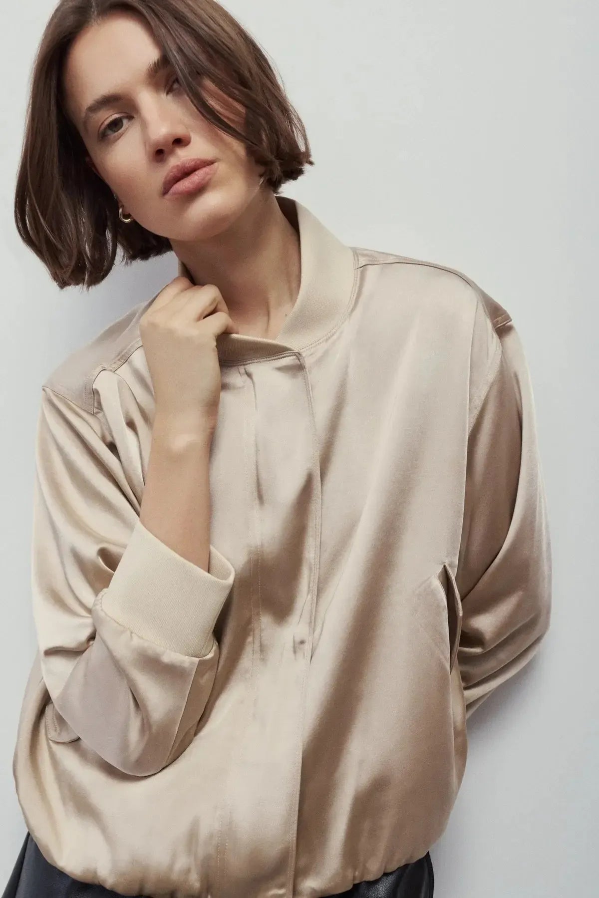 Melissa Nepton Rena Blouson Jacket - Sand-Hand In Pocket