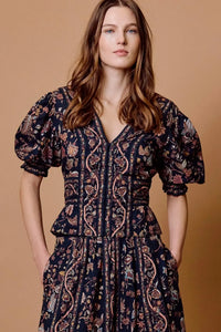 Cleobella Melissa Top - Bois Print-Hand In Pocket