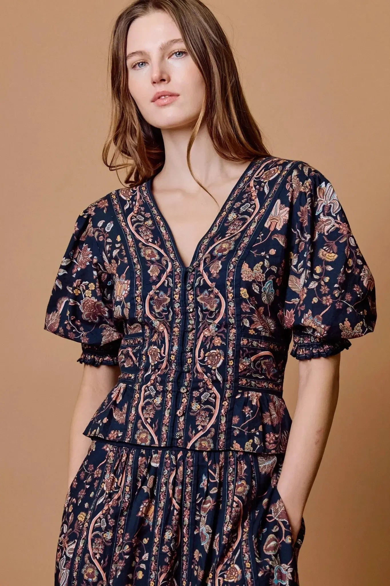 Cleobella Melissa Top - Bois Print-Hand In Pocket