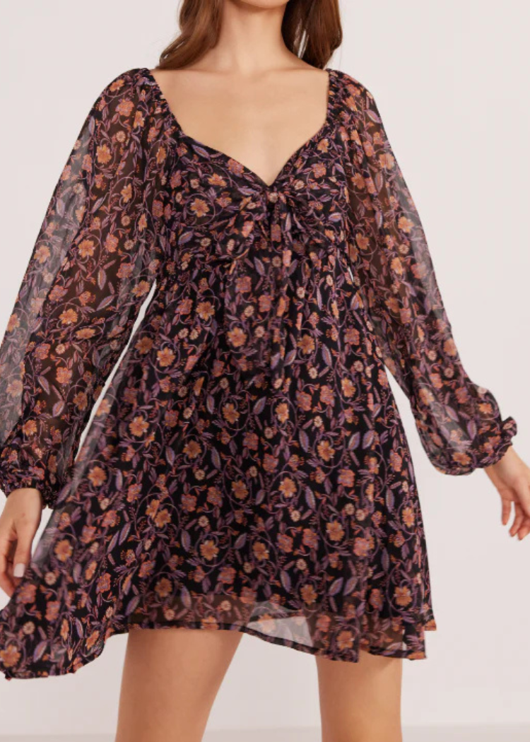 mini dress sale MINKPINK Regal Babydoll Mini Dress- Ditsy Floral ***FINAL SALE*** – Hand In Pocket
