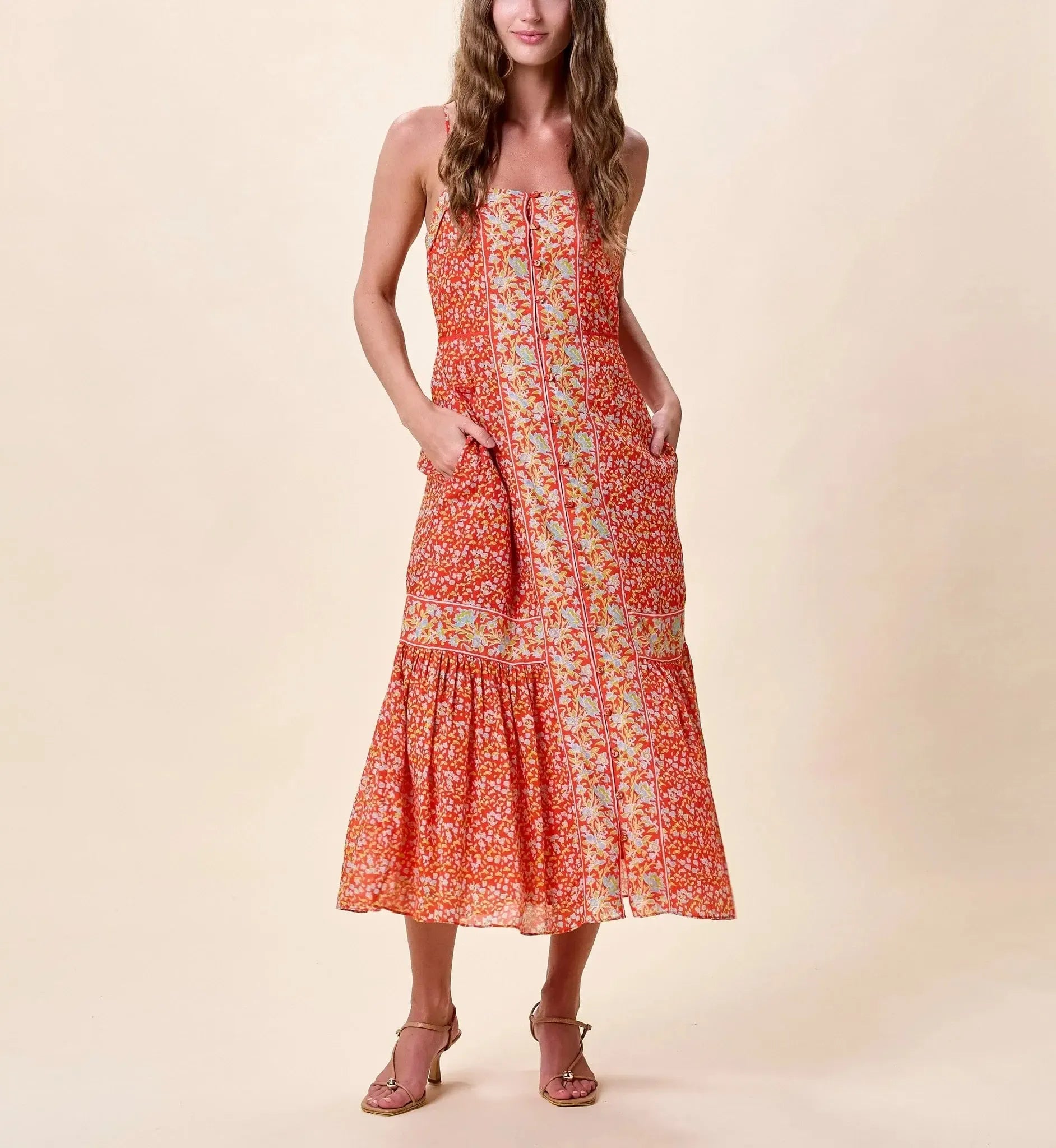 Cleobella Mirlani Midi Dress-Hand In Pocket