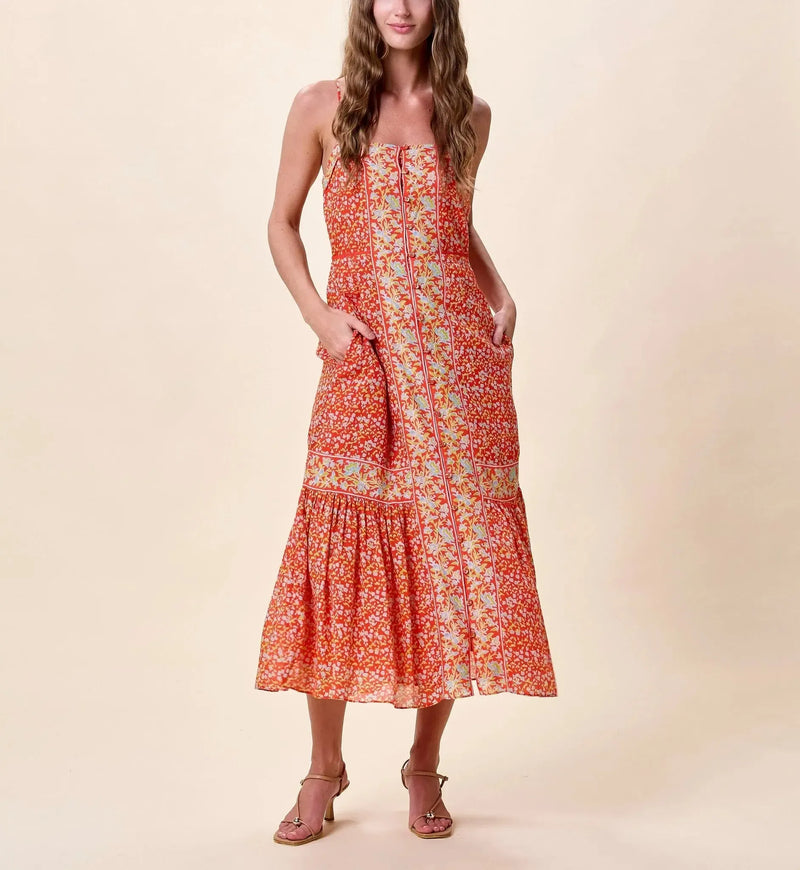Cleobella Mirlani Midi Dress-Hand In Pocket
