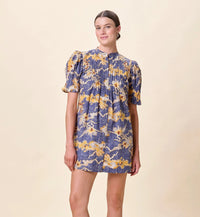 Cleobella Nadia Mini Dress- Blue Castello